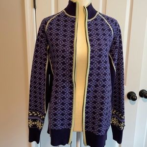 Cabela’s zip front wool blend ski sweater XL